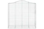 vidaXL 3145725 Arched Gabion Baskets 3 Pcs 200x50x180/200cm Galvanised Iron vidaXL 3145725 Arched Gabion Baskets 3 Pcs 200x50x180/200cm Galvanised Iron