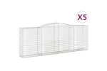 vidaXL 3147025 Arched Gabion Baskets 5 Pcs 400x50x140/160cm Galvanised Iron vidaXL 3147025 Arched Gabion Baskets 5 Pcs 400x50x140/160cm Galvanised Iron