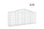 vidaXL 3145424 Arched Gabion Baskets 20 Pcs 200x30x80/100cm Galvanised Iron vidaXL 3145424 Arched Gabion Baskets 20 Pcs 200x30x80/100cm Galvanised Iron