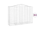 vidaXL 3145684 Arched Gabion Baskets 4 Pcs 200x50x140/160cm Galvanised Iron vidaXL 3145684 Arched Gabion Baskets 4 Pcs 200x50x140/160cm Galvanised Iron