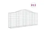 vidaXL 3145420 Arched Gabion Baskets 13 Pcs 200x30x80/100cm Galvanised Iron vidaXL 3145420 Arched Gabion Baskets 13 Pcs 200x30x80/100cm Galvanised Iron