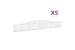 vidaXL 3145790 Arched Gabion Baskets 5 Pcs 400x30x40/60cm Galvanised Iron vidaXL 3145790 Arched Gabion Baskets 5 Pcs 400x30x40/60cm Galvanised Iron