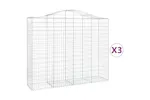 vidaXL 3145704 Arched Gabion Baskets 3 Pcs 200x50x160/180cm Galvanised Iron vidaXL 3145704 Arched Gabion Baskets 3 Pcs 200x50x160/180cm Galvanised Iron