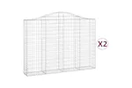vidaXL 3145472 Arched Gabion Baskets 2 Pcs 200x30x140/160cm Galvanised Iron vidaXL 3145472 Arched Gabion Baskets 2 Pcs 200x30x140/160cm Galvanised Iron