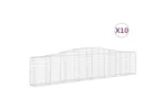 vidaXL 3145821 Arched Gabion Baskets 10 Pcs 400x30x80/100cm Galvanised Iron vidaXL 3145821 Arched Gabion Baskets 10 Pcs 400x30x80/100cm Galvanised Iron