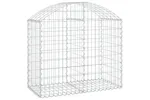 vidaXL 153434 Arched Gabion Basket 100x50x80/100cm Galvanised Iron vidaXL 153434 Arched Gabion Basket 100x50x80/100cm Galvanised Iron