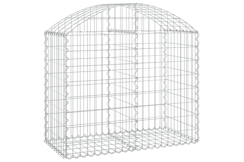 vidaXL 153434 Arched Gabion Basket 100x50x80/100cm Galvanised Iron vidaXL 153434 Arched Gabion Basket 100x50x80/100cm Galvanised Iron