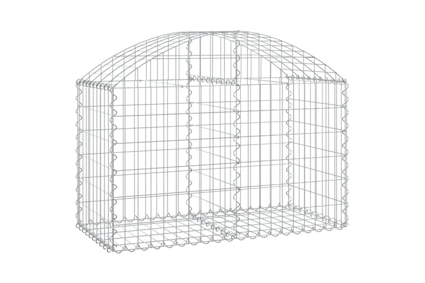 vidaXL 153433 Arched Gabion Basket 100x50x60/80cm Galvanised Iron vidaXL 153433 Arched Gabion Basket 100x50x60/80cm Galvanised Iron