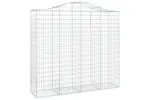 vidaXL 3145724 Arched Gabion Baskets 2 Pcs 200x50x180/200cm Galvanised Iron vidaXL 3145724 Arched Gabion Baskets 2 Pcs 200x50x180/200cm Galvanised Iron