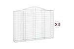 vidaXL 3145473 Arched Gabion Baskets 3 Pcs 200x30x140/160cm Galvanised Iron vidaXL 3145473 Arched Gabion Baskets 3 Pcs 200x30x140/160cm Galvanised Iron