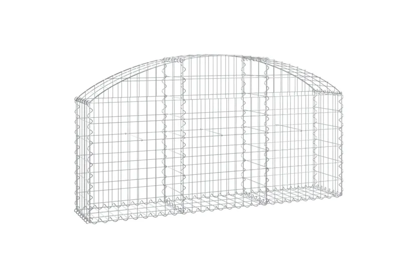 vidaXL 153443 Arched Gabion Basket 150x30x60/80cm Galvanised Iron vidaXL 153443 Arched Gabion Basket 150x30x60/80cm Galvanised Iron