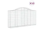 vidaXL 3145438 Arched Gabion Baskets 10 Pcs 200x30x100/120cm Galvanised Iron vidaXL 3145438 Arched Gabion Baskets 10 Pcs 200x30x100/120cm Galvanised Iron