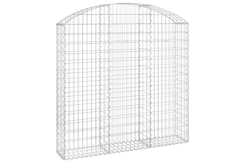 vidaXL 153447 Arched Gabion Basket 150x30x140/160cm Galvanised Iron vidaXL 153447 Arched Gabion Basket 150x30x140/160cm Galvanised Iron