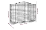vidaXL 3145473 Arched Gabion Baskets 3 Pcs 200x30x140/160cm Galvanised Iron vidaXL 3145473 Arched Gabion Baskets 3 Pcs 200x30x140/160cm Galvanised Iron