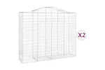 vidaXL 3145703 Arched Gabion Baskets 2 Pcs 200x50x160/180cm Galvanised Iron vidaXL 3145703 Arched Gabion Baskets 2 Pcs 200x50x160/180cm Galvanised Iron