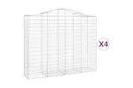 vidaXL 3145705 Arched Gabion Baskets 4 Pcs 200x50x160/180cm Galvanised Iron vidaXL 3145705 Arched Gabion Baskets 4 Pcs 200x50x160/180cm Galvanised Iron