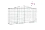 vidaXL 3145650 Arched Gabion Baskets 12 Pcs 200x50x100/120cm Galvanised Iron vidaXL 3145650 Arched Gabion Baskets 12 Pcs 200x50x100/120cm Galvanised Iron