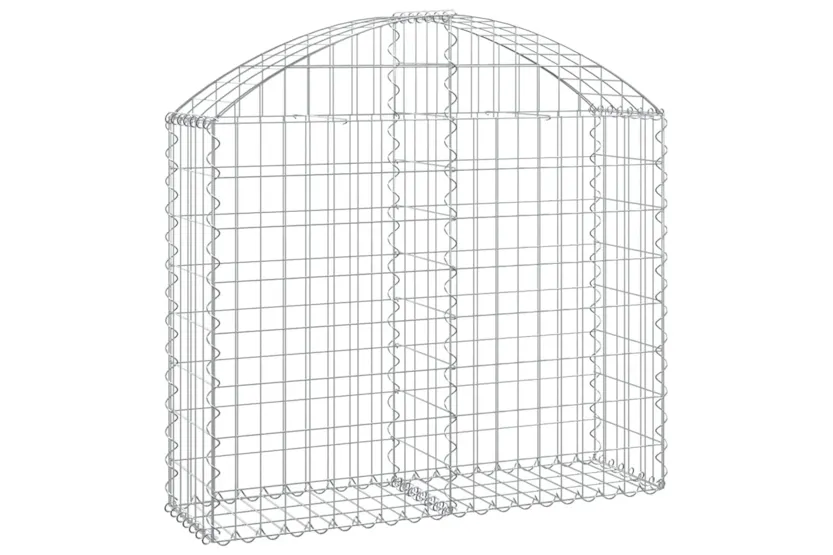 vidaXL 153424 Arched Gabion Basket 100x30x80/100cm Galvanised Iron vidaXL 153424 Arched Gabion Basket 100x30x80/100cm Galvanised Iron