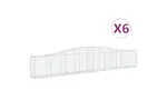 vidaXL 3145804 Arched Gabion Baskets 6 Pcs 400x30x60/80cm Galvanised Iron vidaXL 3145804 Arched Gabion Baskets 6 Pcs 400x30x60/80cm Galvanised Iron