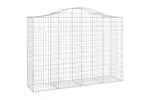 vidaXL 3145682 Arched Gabion Baskets 2 Pcs 200x50x140/160cm Galvanised Iron vidaXL 3145682 Arched Gabion Baskets 2 Pcs 200x50x140/160cm Galvanised Iron