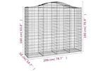 vidaXL 3145703 Arched Gabion Baskets 2 Pcs 200x50x160/180cm Galvanised Iron vidaXL 3145703 Arched Gabion Baskets 2 Pcs 200x50x160/180cm Galvanised Iron