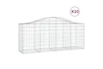 vidaXL 3145627 Arched Gabion Baskets 10 Pcs 200x50x80/100cm Galvanised Iron vidaXL 3145627 Arched Gabion Baskets 10 Pcs 200x50x80/100cm Galvanised Iron