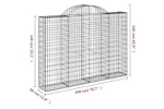 vidaXL 153487 Arched Gabion Basket 200x30x140/160cm Galvanised Iron vidaXL 153487 Arched Gabion Basket 200x30x140/160cm Galvanised Iron