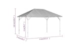 vidaXL 315249 Gazebo With Roof 4x3 M Anthracite vidaXL 315249 Gazebo With Roof 4x3 M Anthracite