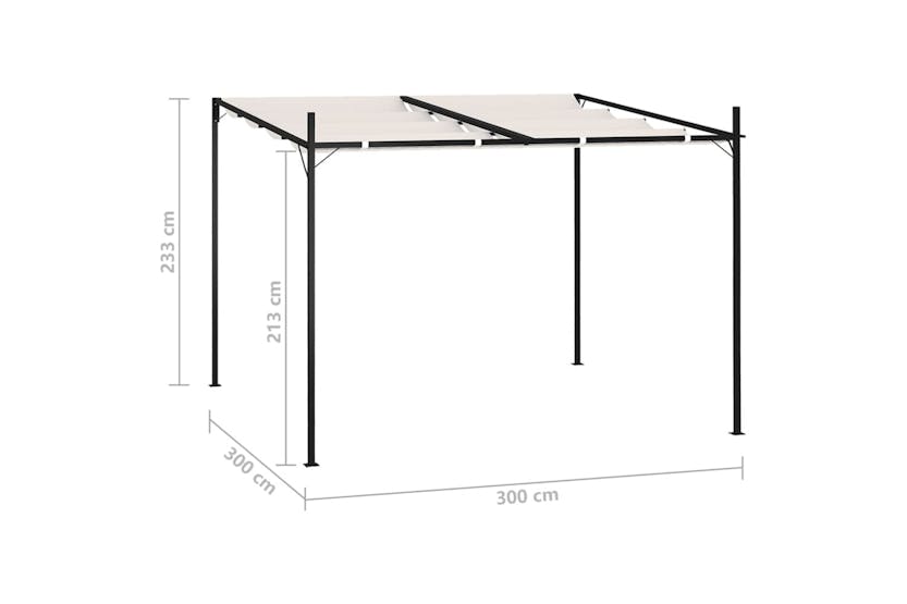vidaXL 313626 Gazebo With Retractable Roof 300x300x233cm Cream vidaXL 313626 Gazebo With Retractable Roof 300x300x233cm Cream