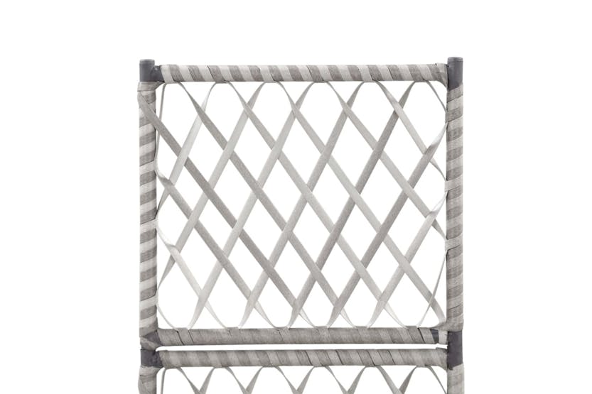 vidaXL 46933 Trellis Raised Bed With 1 Pot 30x30x107cm Poly Rattan Grey vidaXL 46933 Trellis Raised Bed With 1 Pot 30x30x107cm Poly Rattan Grey