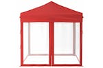 vidaXL 93513 Folding Party Tent With Sidewalls Red 2x2 M vidaXL 93513 Folding Party Tent With Sidewalls Red 2x2 M
