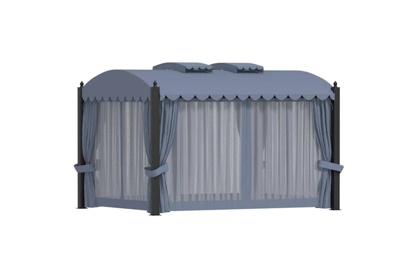 vidaXL 48056 Gazebo With Curtains 3x4 M Anthracite Steel vidaXL 48056 Gazebo With Curtains 3x4 M Anthracite Steel