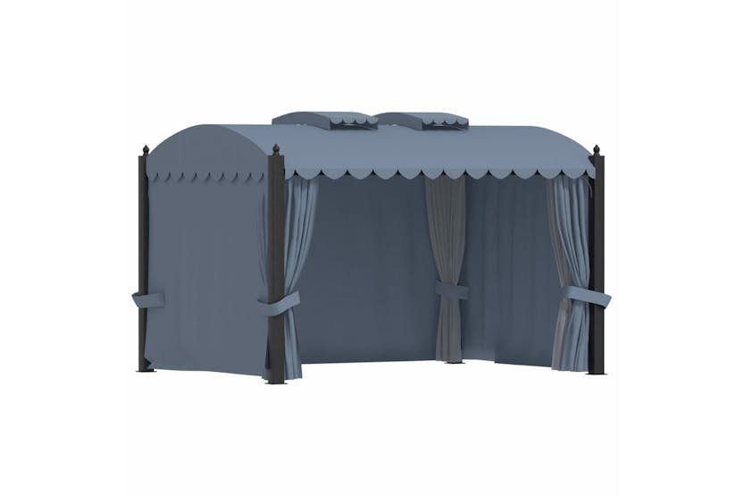 vidaXL 48056 Gazebo With Curtains 3x4 M Anthracite Steel vidaXL 48056 Gazebo With Curtains 3x4 M Anthracite Steel