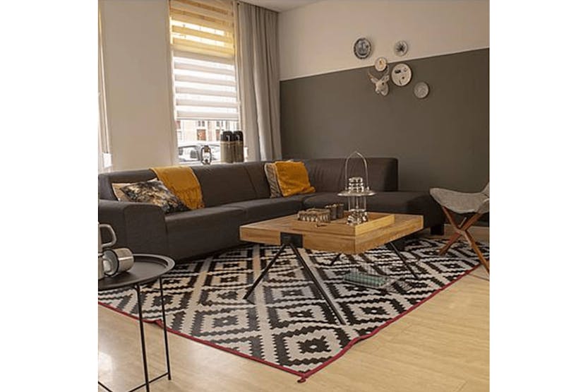 Bo-camp 441545 Outdoor Rug Chill Mat Lewisham Xl 3.5x2.7 M Black And White Bo-camp 441545 Outdoor Rug Chill Mat Lewisham Xl 3.5x2.7 M Black And White