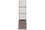 vidaXL 46936 Trellis Raised Bed With 1 Pot 30x30x107cm Poly Rattan Brown vidaXL 46936 Trellis Raised Bed With 1 Pot 30x30x107cm Poly Rattan Brown