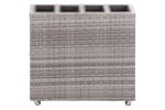 vidaXL 46949 Garden Raised Bed With 4 Pots 80x22x79cm Poly Rattan Grey vidaXL 46949 Garden Raised Bed With 4 Pots 80x22x79cm Poly Rattan Grey