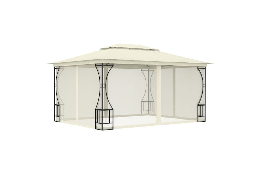 vidaXL 48596 Gazebo With Nets 300x400x265cm Cream vidaXL 48596 Gazebo With Nets 300x400x265cm Cream