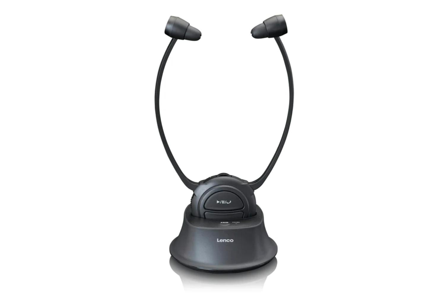Lenco HPW-400BK Wireless Hearing Amplifier Headphones | Black