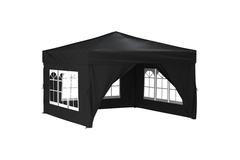 vidaXL 93525 Folding Party Tent With Sidewalls Black 3x3 M vidaXL 93525 Folding Party Tent With Sidewalls Black 3x3 M