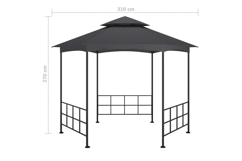 vidaXL 313933 Gazebo With Sidewalls 3.1x2.7 M Anthracite vidaXL 313933 Gazebo With Sidewalls 3.1x2.7 M Anthracite