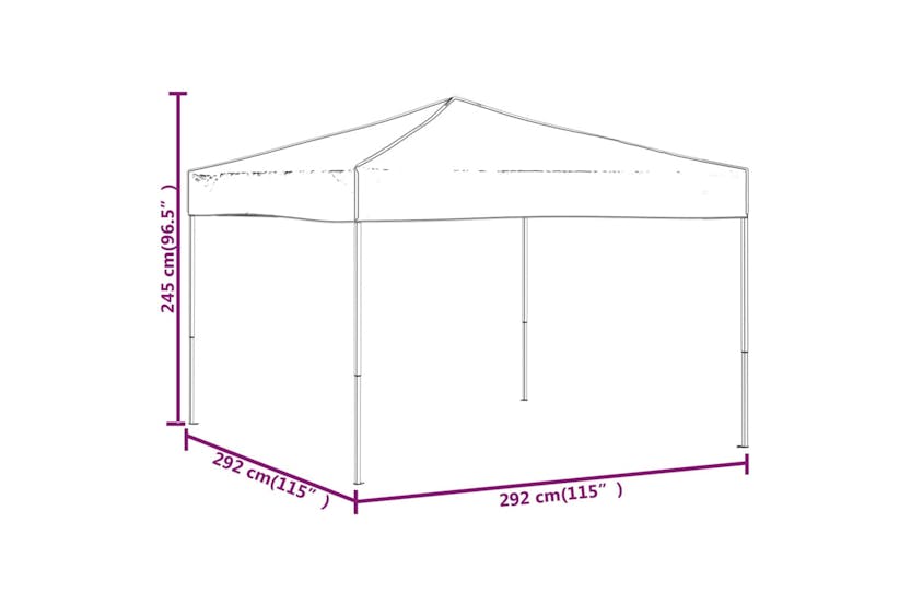 vidaXL 93517 Folding Party Tent White 3x3 M vidaXL 93517 Folding Party Tent White 3x3 M