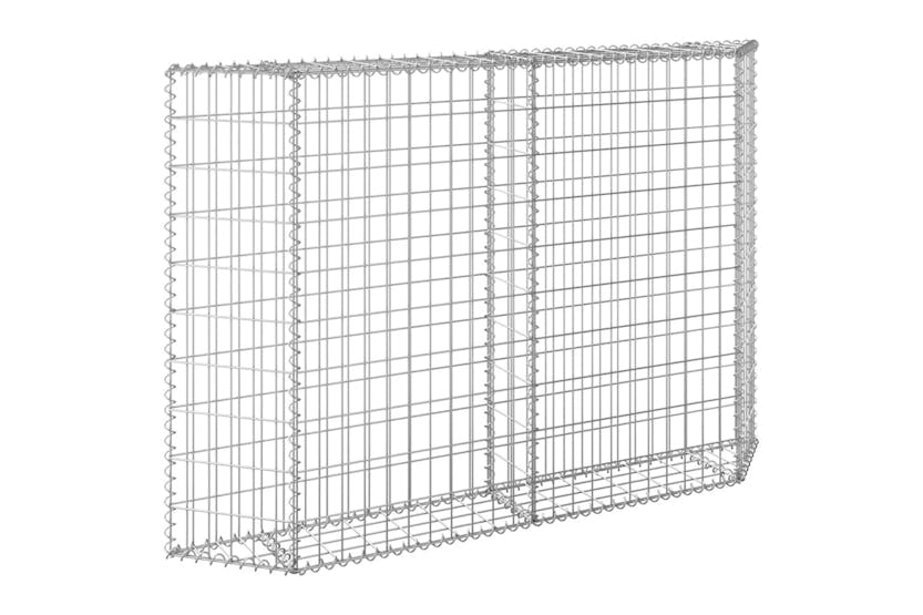 vidaXL 145654 Trapezium Gabion Raised Bed Galvanised Steel 150x20x100cm vidaXL 145654 Trapezium Gabion Raised Bed Galvanised Steel 150x20x100cm