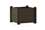 vidaXL 313972 Garden Raised Bed Pp Mocha 43x43x35cm vidaXL 313972 Garden Raised Bed Pp Mocha 43x43x35cm