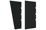vidaXL 3095484 2 Piece Side Panels For Door Canopy Black Tempered Glass vidaXL 3095484 2 Piece Side Panels For Door Canopy Black Tempered Glass
