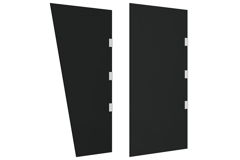 vidaXL 3095484 2 Piece Side Panels For Door Canopy Black Tempered Glass vidaXL 3095484 2 Piece Side Panels For Door Canopy Black Tempered Glass