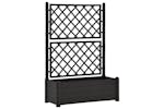 vidaXL 313985 Garden Planter With Trellis 100x43x142cm Pp Anthracite vidaXL 313985 Garden Planter With Trellis 100x43x142cm Pp Anthracite
