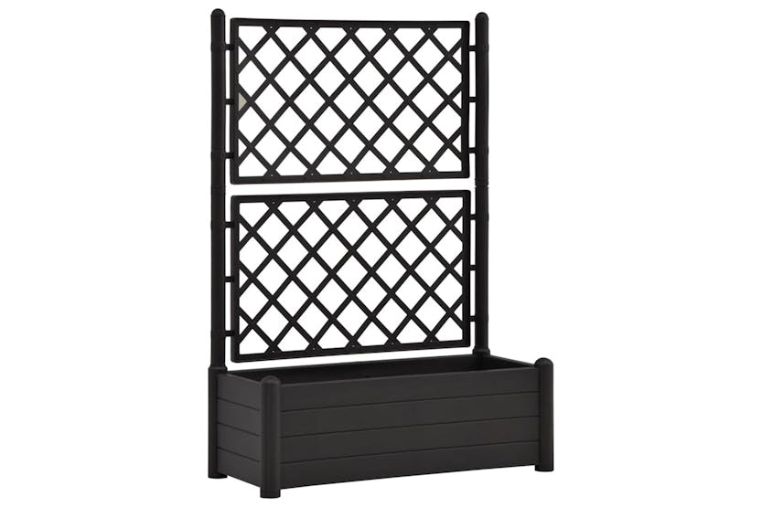 vidaXL 313985 Garden Planter With Trellis 100x43x142cm Pp Anthracite vidaXL 313985 Garden Planter With Trellis 100x43x142cm Pp Anthracite