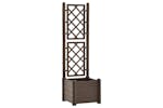 vidaXL 313980 Garden Planter With Trellis 43x43x142cm Pp Mocha vidaXL 313980 Garden Planter With Trellis 43x43x142cm Pp Mocha