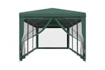 vidaXL 319243 Party Tent With 8 Mesh Sidewalls Green 3x9 M Hdpe vidaXL 319243 Party Tent With 8 Mesh Sidewalls Green 3x9 M Hdpe
