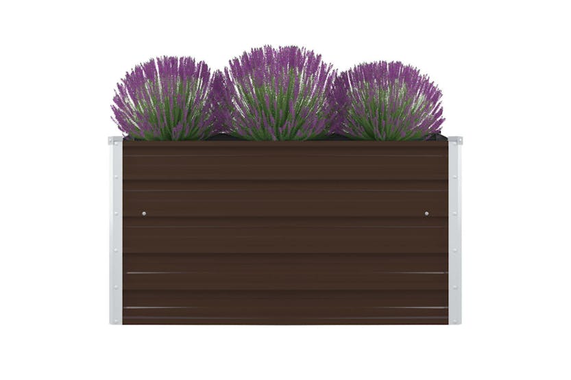 Vidaxl Raised Garden Bed 100x100x45 Cm Galvanised Steel Brown Vidaxl Raised Garden Bed 100x100x45 Cm Galvanised Steel Brown